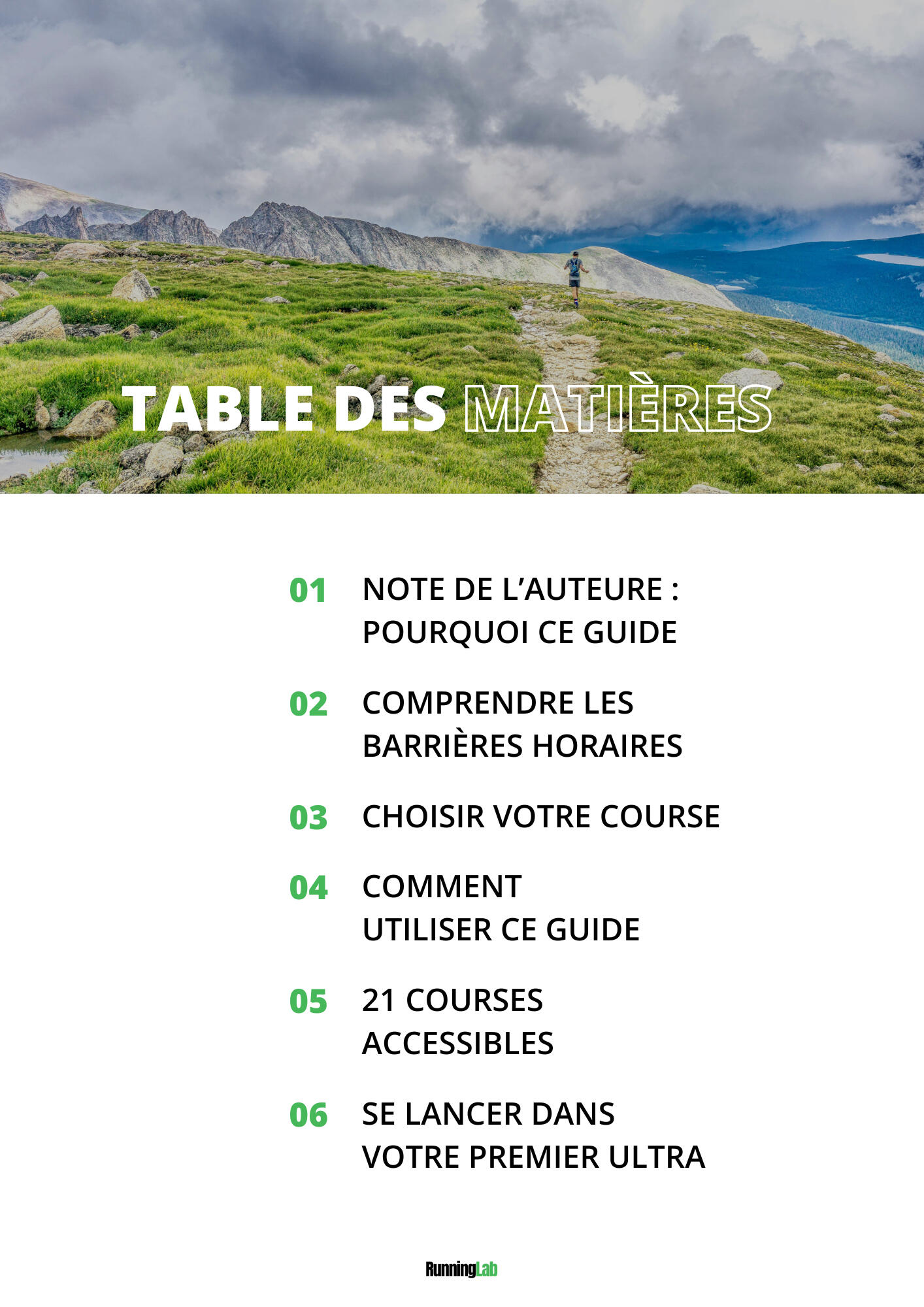 Tables des matières